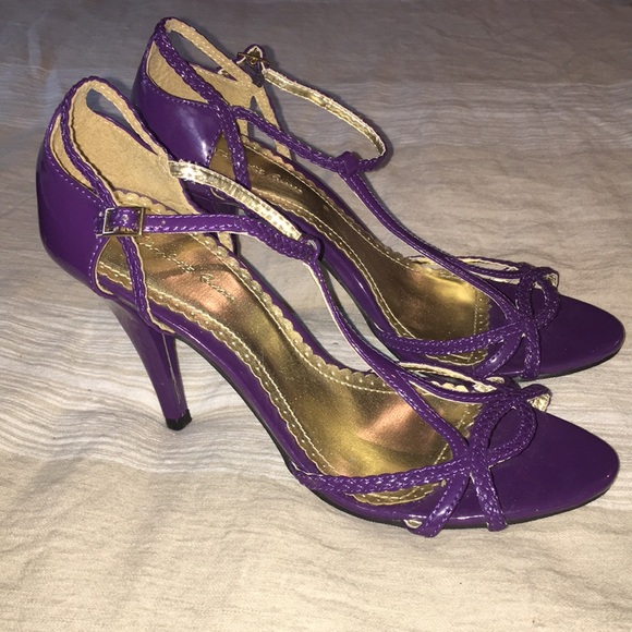 Deep purple strappy heel - Picture 2 of 6